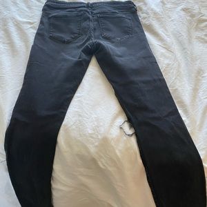 Black high rise skinny jeans (ripped)